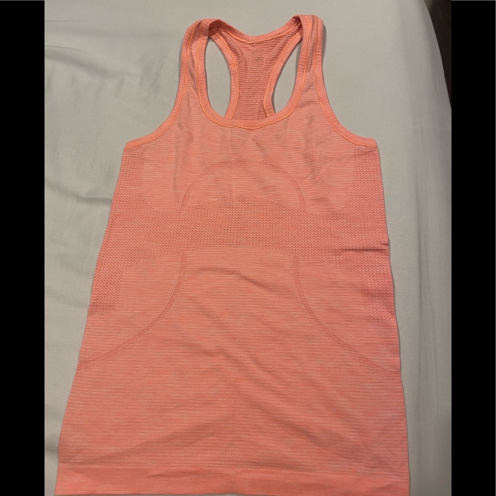 lululemon athletica Coral/Pink Seamless Racerback Tank